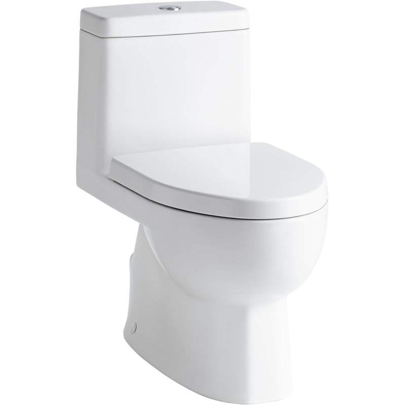 Kohler Reach One-Piece Compact Elongated Dual-Flush Toilet with Top